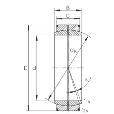 關節軸承 GE500-DO, 根據 DIN ISO 12 240-1 標準，需維護