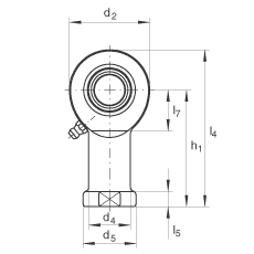 桿端軸承 GIL30-DO, 根據 DIN ISO 12 240-4 標準，帶左旋內螺紋，需維護