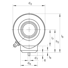 液壓桿端軸承 GK70-DO, 根據 DIN ISO 12 240 標準，帶焊接面，需維護