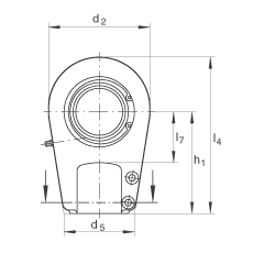 液壓桿端軸承 GIHRK100-DO, 根據 DIN ISO 12 240-4 標準，帶右旋螺紋夾緊裝置，需維護