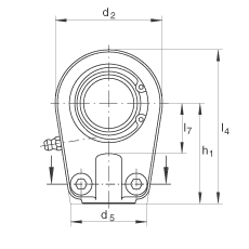 液壓桿端軸承 GIHRK35-DO, 根據(jù) DIN ISO 12 240-4 標準，帶右旋螺紋夾緊裝置，需維護