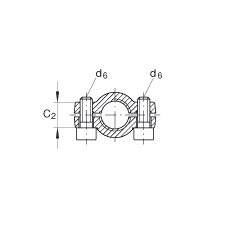 液壓桿端軸承 GIHNRK50-LO, 根據(jù) DIN ISO 12 240-4 標(biāo)準(zhǔn)，帶右旋螺紋夾緊裝置，需維護(hù)